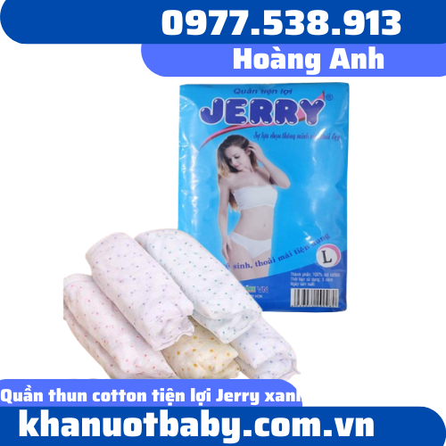 Quần thun cotton tiện lợi Jerry xanh (1)