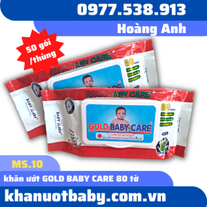 khăn ướt GOLD BABY CARE 80 tờ