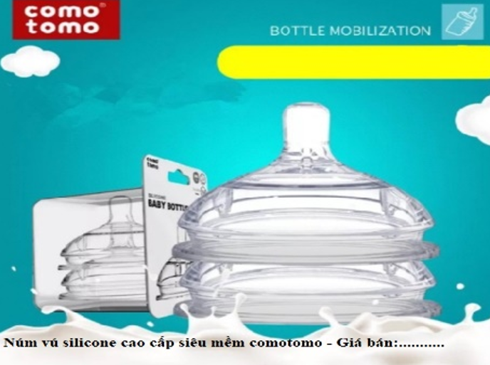 Núm Ti Silicone cao cấp siêu mềm Comotomo Núm Ti Silicone cao cấp siêu mềm Comotomo