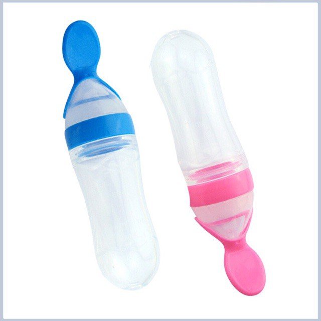 Bình thìa Silicone 90ml cao cấp tập ăn dặm cho bé Bình thìa Silicone 90ml cao cấp tập ăn dặm cho bé