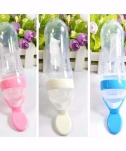 Bình thìa Silicone 90ml cao cấp tập ăn dặm cho bé