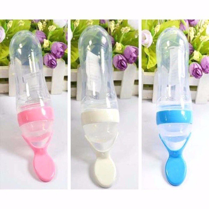 Bình thìa Silicone 90ml cao cấp tập ăn dặm cho bé Bình thìa Silicone 90ml cao cấp tập ăn dặm cho bé