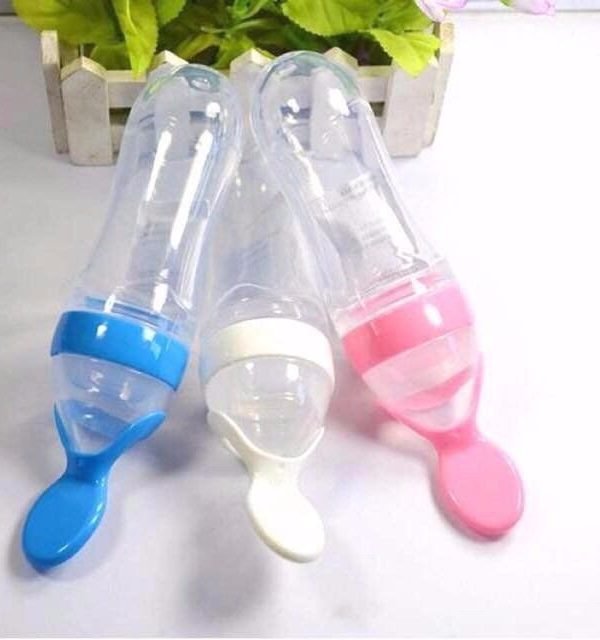 Bình thìa Silicone 90ml cao cấp tập ăn dặm cho bé Bình thìa Silicone 90ml cao cấp tập ăn dặm cho bé