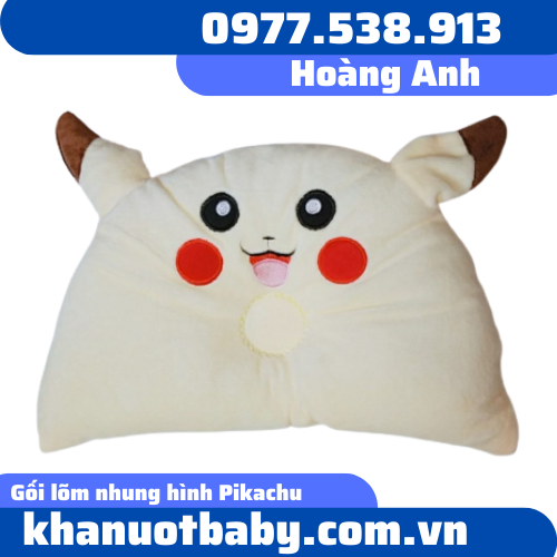 Gối lõm nhung hình Pikachu (1)
