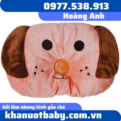 Gối lõm nhung hình gấu chó