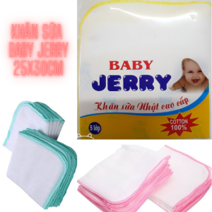 Khăn Sữa 05 Lớp Cao Cấp Baby Jerry 25x30cm