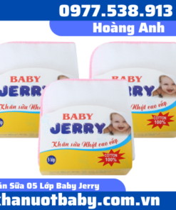 Khăn Sữa 05 Lớp Cao Cấp Baby Jerry 25x35cm 1