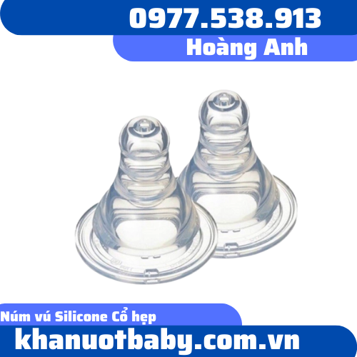 Núm vú Silicone cao cấp siêu mềm Cổ hẹp Núm vú Silicone cao cấp siêu mềm Cổ hẹp