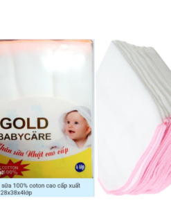 Khăn Sữa Cotton Cao Cấp 04 Lớp 28x38cm Gold Baby Care