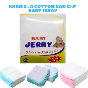 Khăn Sữa 04 Lớp Cao Cấp Baby Jerry 25x30cm